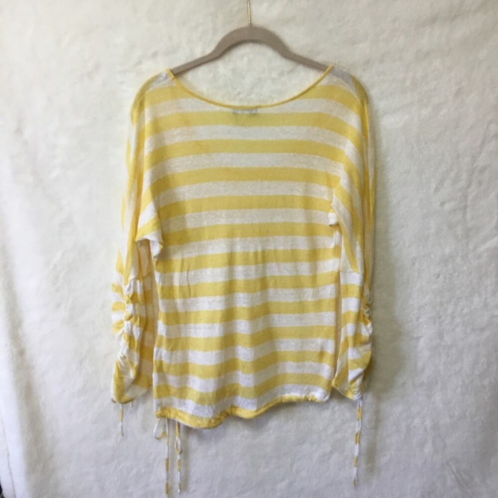 Coldwater Creek Yellow Stripped Long Sleeve Shirt - Picture 7 of 9